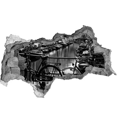 naklejka fototapeta 3D widok Kanał z rowerami