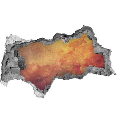 Zelfklevende 3D wandsticker illusie De brandende hemel buiten de muren