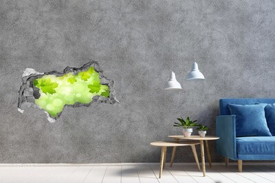 Zelfklevende 3D wandsticker illusie Een groene oase te midden van de bladeren