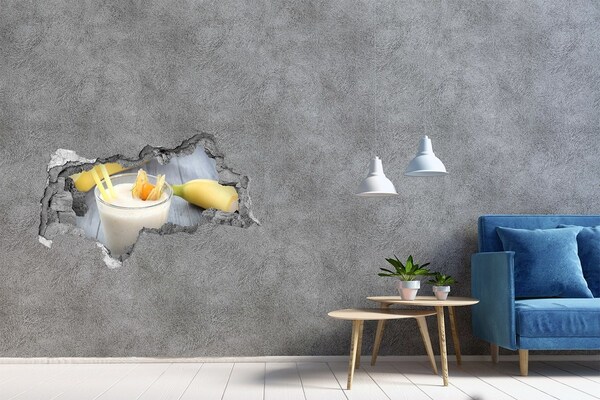 Zelfklevende 3D wandsticker illusie Fruitcocktail van Hole in the Wall