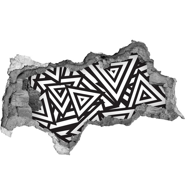 3D muursticker gescheurde muur Abstracte geometrische patronen