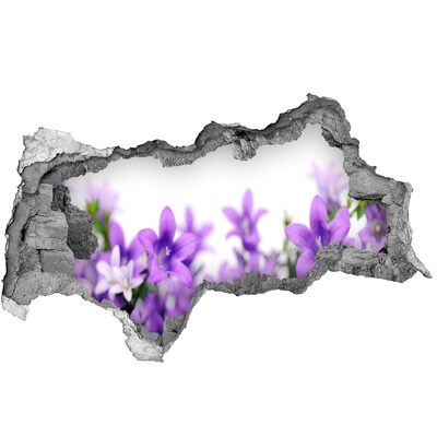 3D muursticker gescheurde muur Bloemen in het paradijs