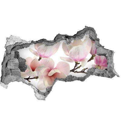 tegelstickers badkamer Magnoliabloemen door een gat in de muur