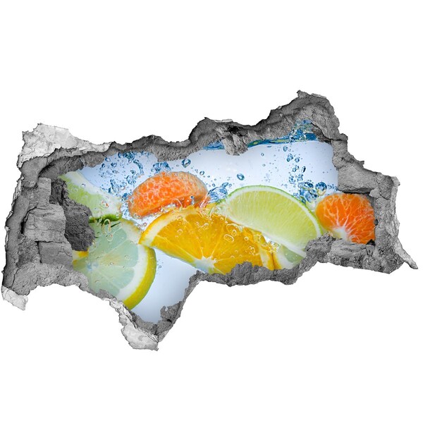 Wandsticker 3D doorkijk Een verfrissend fruitig shotje