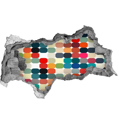 tegelstickers badkamer Kleurrijk mozaïek door een gat in de muur