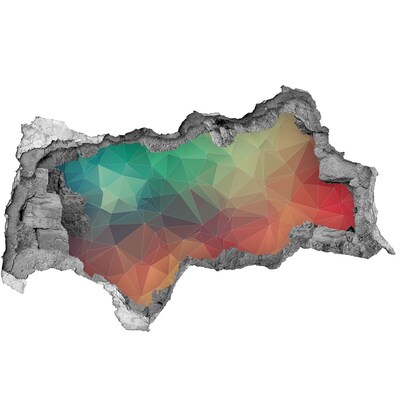 tegelstickers badkamer Kleurrijke geometrische vormen in een gat in de muur