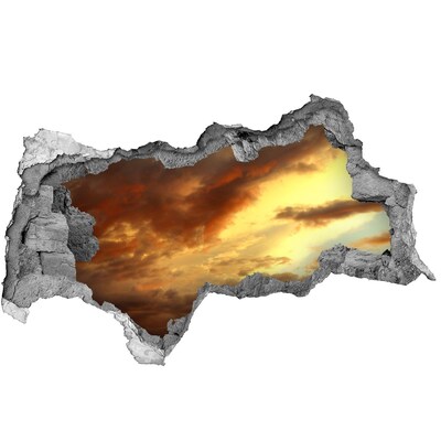 tegelstickers badkamer Zonsondergang door een gat in de muur