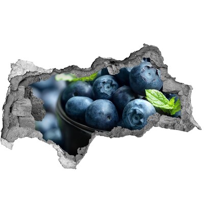 tegelfolie Bosbessen in een gat in de muur