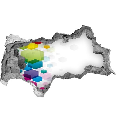 tegelstickers wc Moderne abstractie in beton