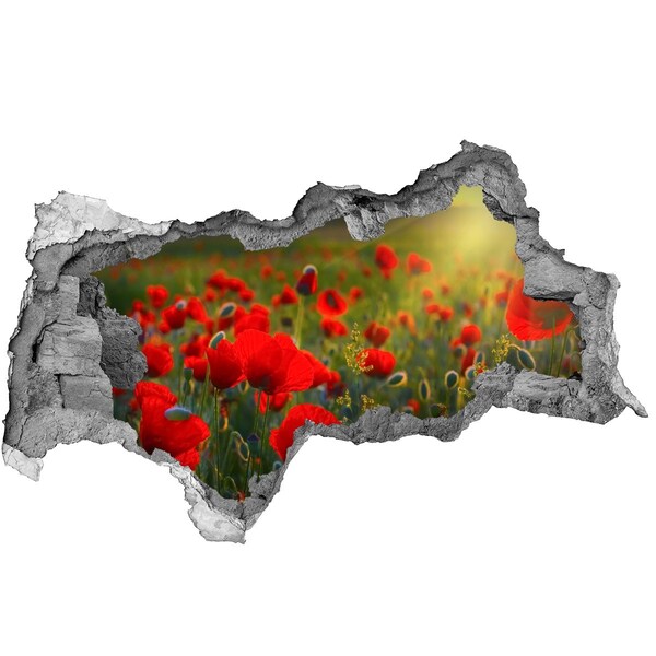 Zelfklevende 3D wandsticker illusie Een verborgen bloemenparadijs