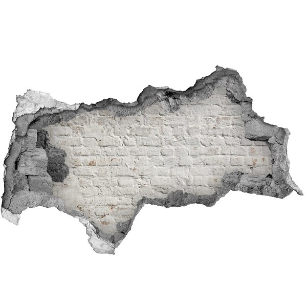 tegelfolie Beschadigde bakstenen muur