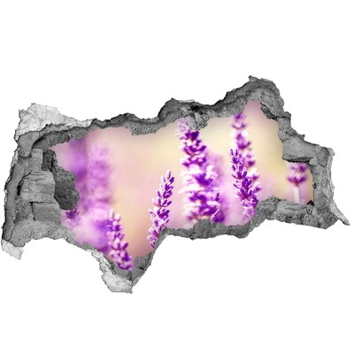 tegelstickers wc Lavendelbloemen in een gebroken muur
