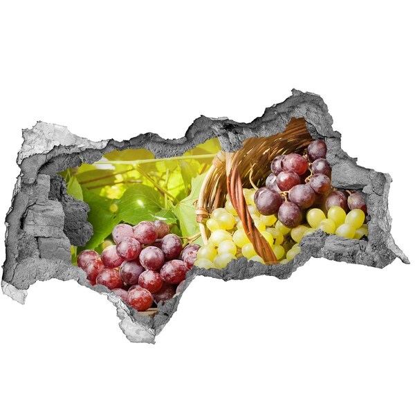 Naklejka 3D dziura Owoce w koszyku