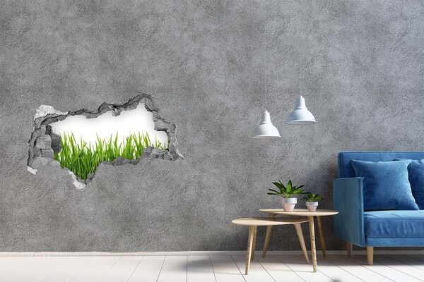 badkamer tegelstickers Een groene weide achter de muur