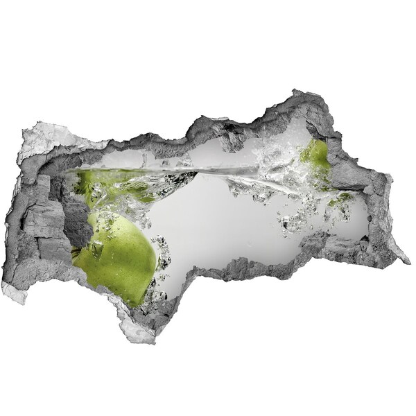 Naklejka 3D dziura okleina Zatopione Jabłko