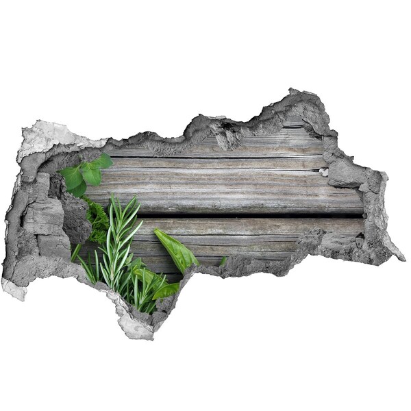 tegelstickers badkamer Een beschadigde muur met een houten vloer.