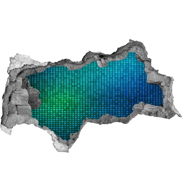 3D muursticker gescheurde muur De onderwaterwereld van geluiden