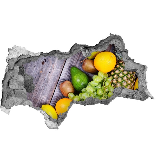 Naklejka 3D dziura okleina Owocowy raj za ścianą