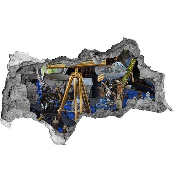 Wandsticker 3D doorkijk Antiek in een mysterieuze winkel