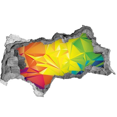 Dziura 3d fototapeta na ścianę Kolorowa eksplozja w betonowej dziurze