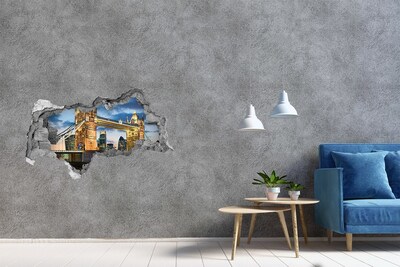Fototapeta dziura na ścianę 3d Most Tower Bridge w Londynie