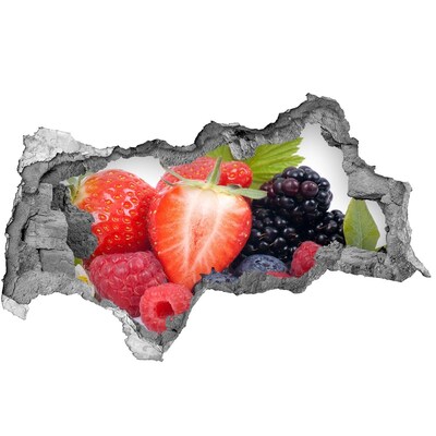 3D sticker gat in stenen muur Fruitparadijs achter de muur
