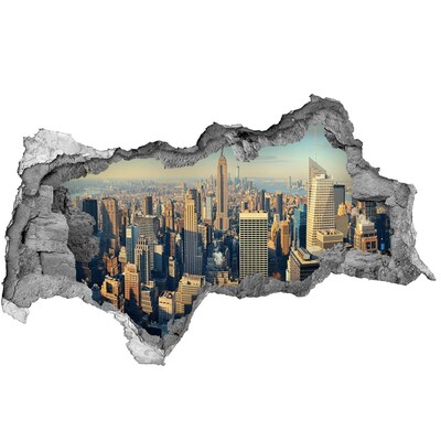 Wandsticker 3D doorkijk Uitzicht op New York