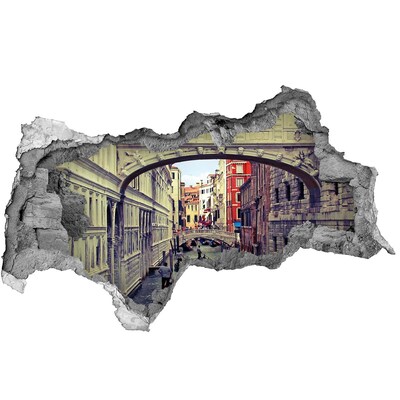 Fototapeta dziura na ścianę 3d Wenecja w Dziurze