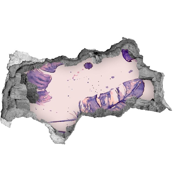 3D muursticker gescheurde muur Tropisch paradijs achter de muur