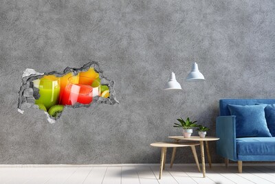 Naklejka dziura na ścianę beton Orzeźwiające koktajle w tropikach