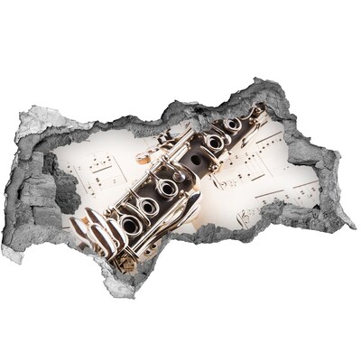 Fotoobraz dziura na ścianę naklejka Muzyczna dziura w ścianie