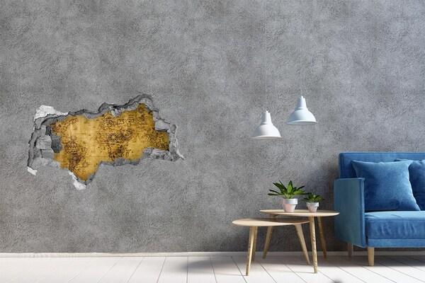 Zelfklevende 3D wandsticker illusie Oude kaart van Afrika