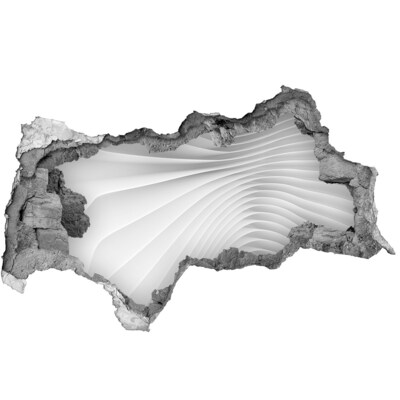 Dziura 3d fototapeta naklejka Złamana ściana z efektem lustra