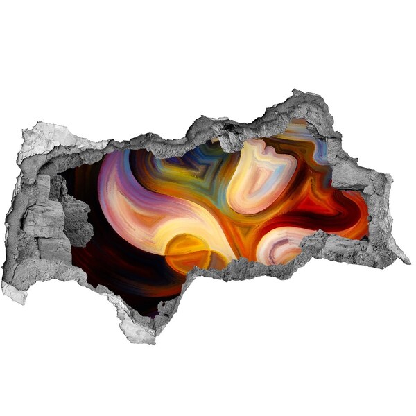 Dziura 3d fototapeta naklejka Kolorowy pejzaż abstrakcyjny