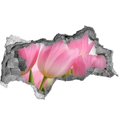 Zelfklevende 3D wandsticker illusie Een bloemendroom achter de muur