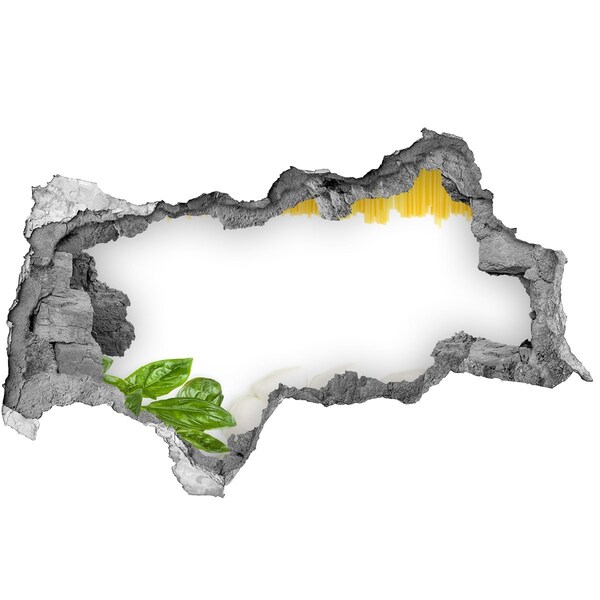 Samoprzylepna naklejka beton Włoska uczta w dziurze w ścianie