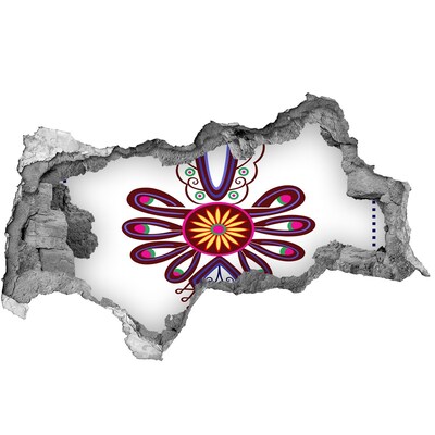 Dziura 3d fototapeta na ścianę Kolorowy wzór etniczny