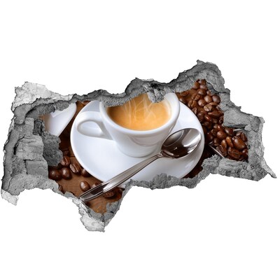 Naklejka dziura na ścianę Kawa w stylu industrialnym