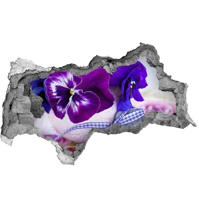 Samoprzylepna dziura naklejka Kwiatowa dekoracja z sercem