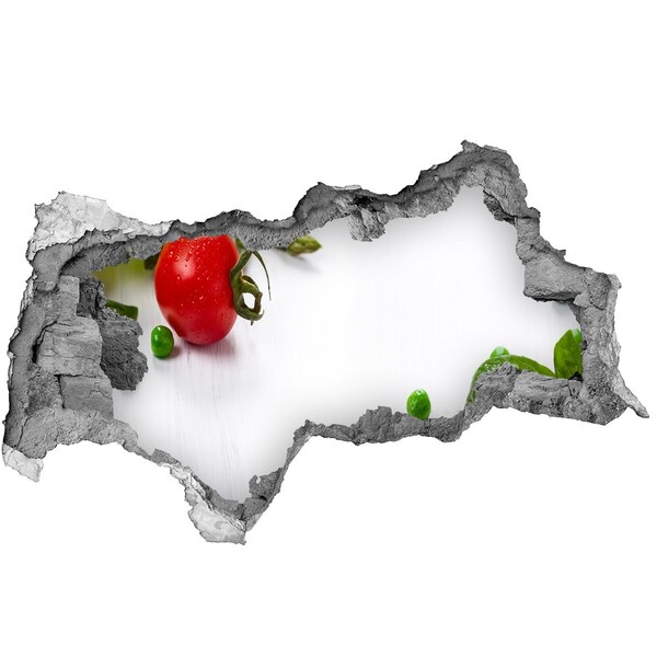 Naklejka dziura na ścianę Świeże warzywa w kuchni