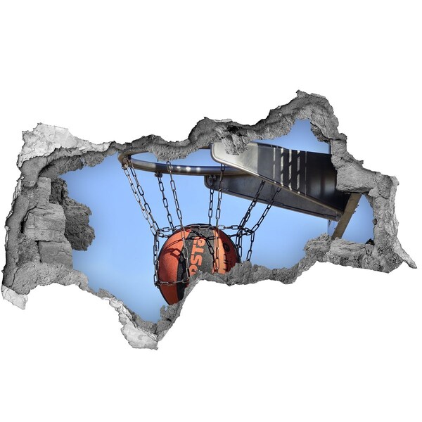 Foto zdjęcie dziura na ścianę Koszykarski rzut w akcji