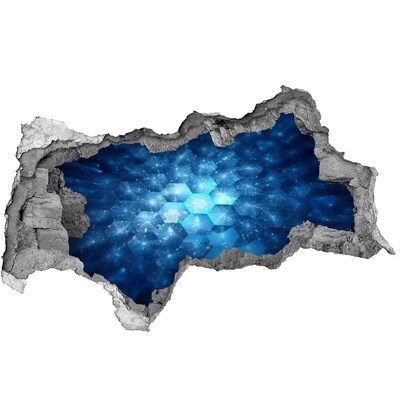 Zelfklevende 3D wandsticker illusie Kosmische ruimte achter de muur