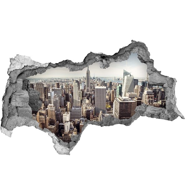 Wandsticker 3D doorkijk Uitzicht op New York