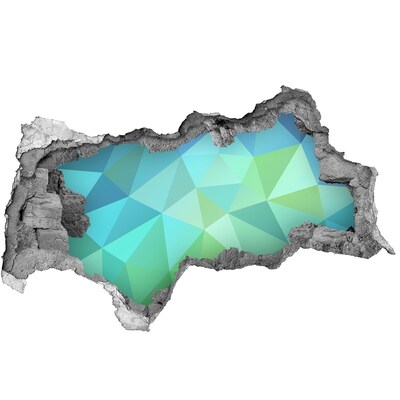 3D sticker gat in stenen muur Virtueel gat in de muur