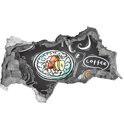 Fototapeta dziura na ścianę Śniadanie w stylu retro