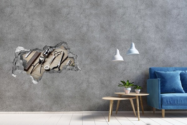 Fototapeta dziura na ścianę Warsztat fryzjerski