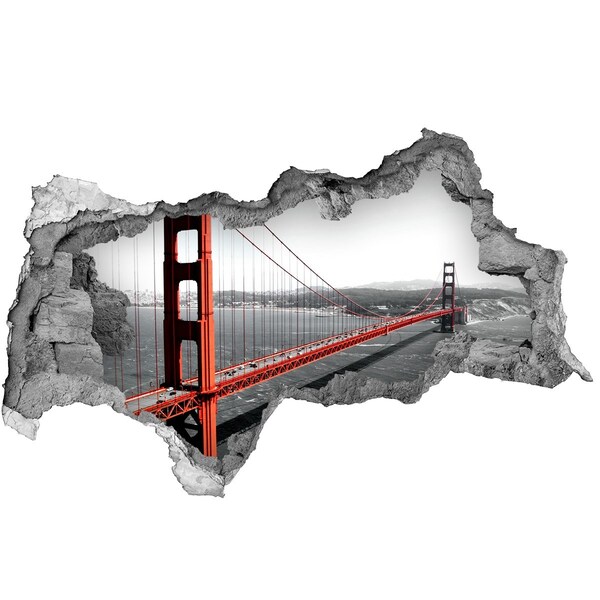 Fototapeta dziura na ścianę 3d Most Golden Gate w San Francisco