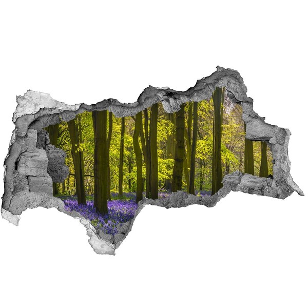 Zelfklevende 3D wandsticker illusie Waterreflecties in beton