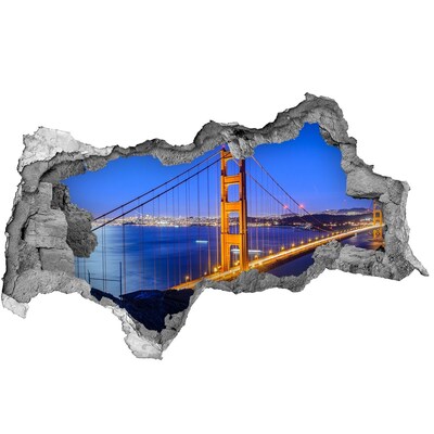Fototapeta dziura na ścianę 3d Złota Brama w San Francisco