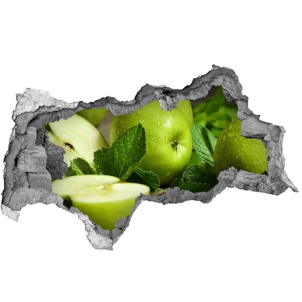 Samoprzylepna naklejka beton Zielone jabłka w ogrodzie